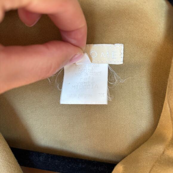 Vintage khaki trench cropped jacket size small made in France military - Picture 5 of 8